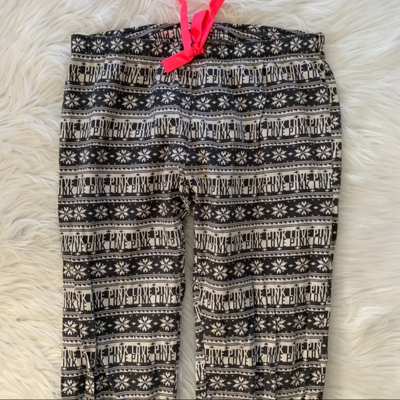 Victoria secret love pink fair isle pajama pants - Picture 4 of 8